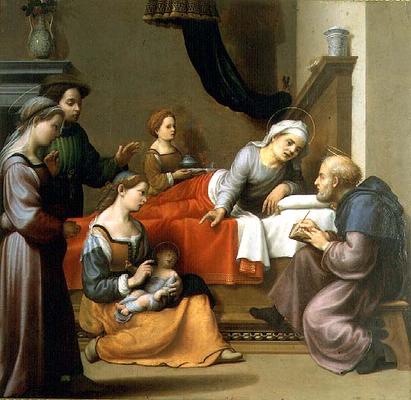 The Birth of St. John the Baptist de Giuliano Bugiardini