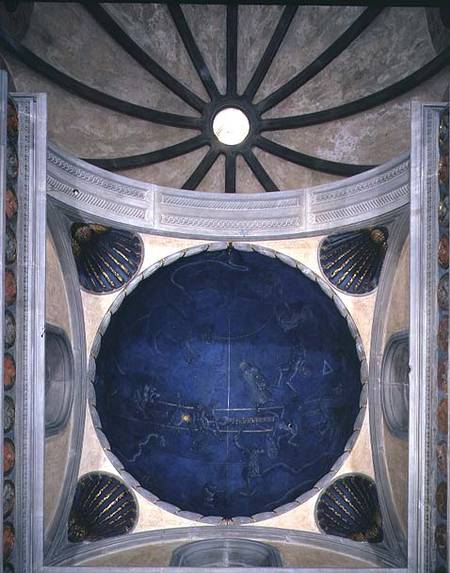 The Path of the Sun through the stars on the night of the 4th July 1442, from the soffit above the a de Giuliano d'Arrighi Pesello