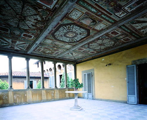 Interior view of the loggia, Villa Medicea di Careggi (photo) de Giuliano Giamberti da Sangallo