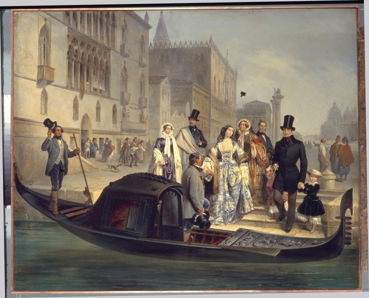 The Tolstoy Family in Venice de Giulio Carlini