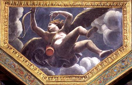 Cupid, ceiling caisson from the Sala di Amore e Psyche de Giulio Romano