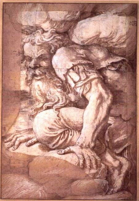 Giant, sketch for the fresco of the Fall of the Giants, Palazzo del Te, Mantua de Giulio Romano