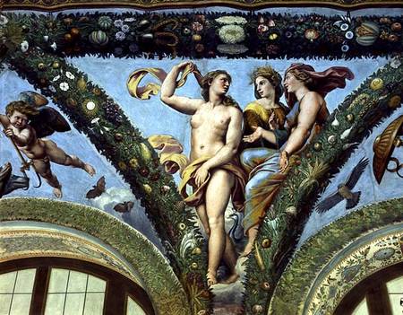 The Three Graces, from the 'Loggia of Cupid and Psyche' de Giulio Romano