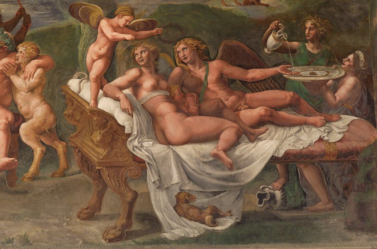 Wedding Feast of Cupid and Psyche, detail de Giulio Romano