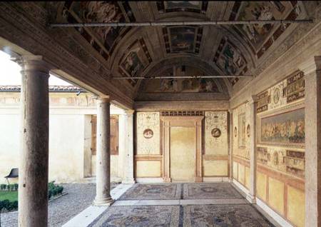 The loggia of the Appartamento della Grotta designed de Giulio  Romano