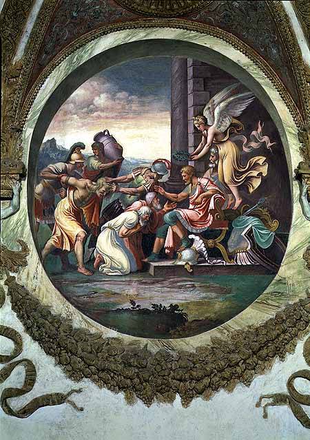 Scene showing that those born under the sign of Aquarius in conjunction with the constellation of Aq de Giulio Romano