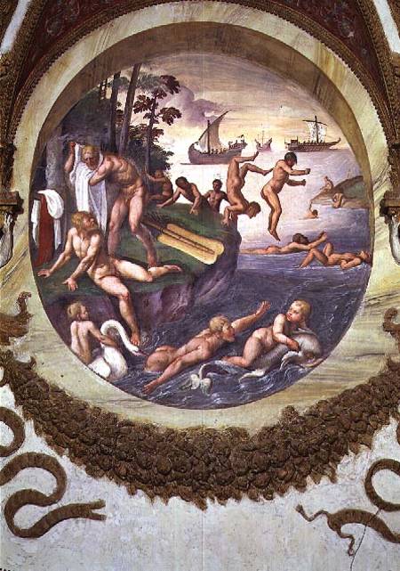 Scene showing that those born under the sign of Aries in conjunction with the constellation of the S de Giulio Romano