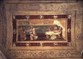 Scene of a doctor attending a sick man, ceiling painting from the Giardino Segreto