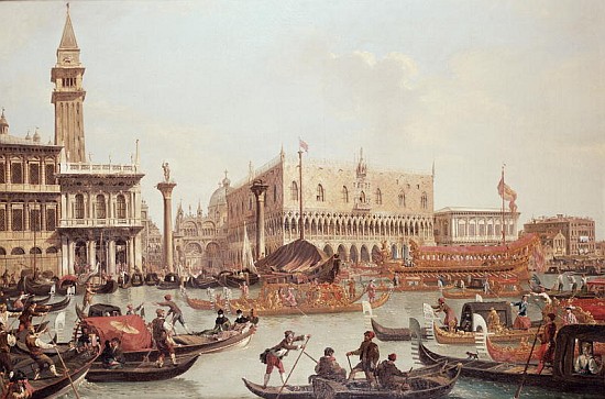 View of the Doge''s Palace and the Piazzetta, Venice de Giuseppe Bernardino Bison