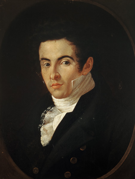 Portrait of Vincenzo Bellini (1801-35) de Giuseppe Cammarano