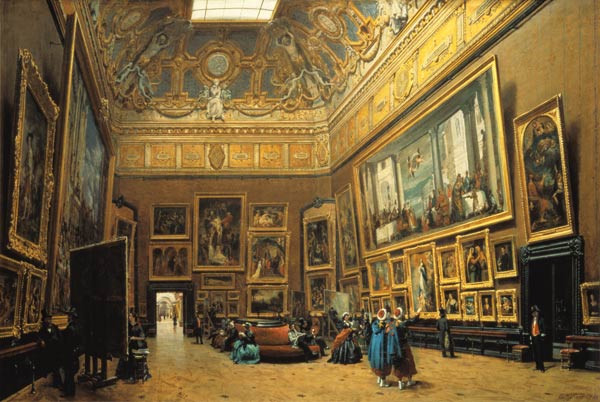 Der Salon Carre im Louvre de Giuseppe Castiglione