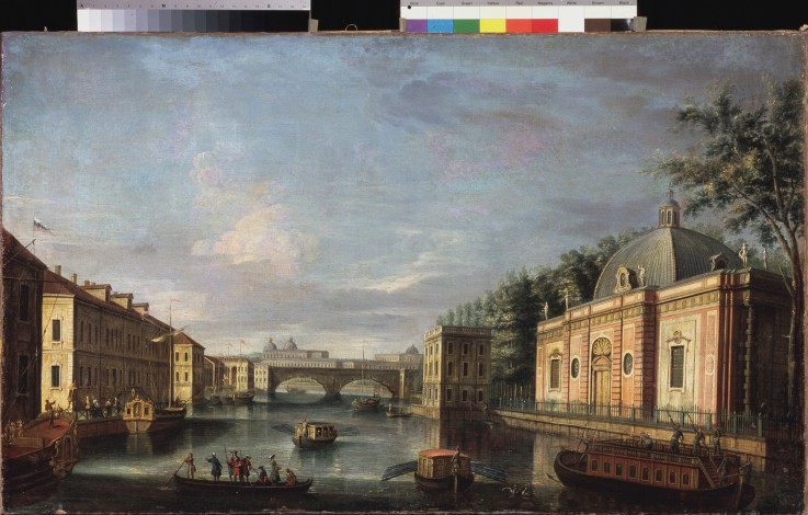 View of the Fontanka River in St. Petersburg de Giuseppe Valeriani
