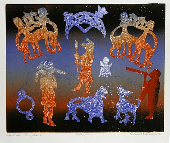 Pictish Symbols, 1996 (monotype)  de Gloria  Wallington