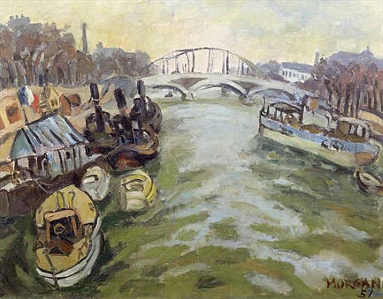 The Seine at Paris, 1951 (oil on canvas)  de Glyn  Morgan