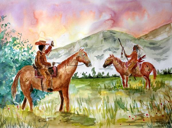 Cowboy trifft amerikanischen Ureinwohner de Sebastian  Grafmann