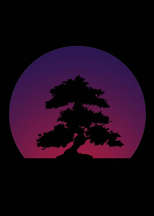 Purple Bonsai Sunset de Sebastian  Grafmann