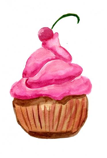 Pink Cherry Cupcake