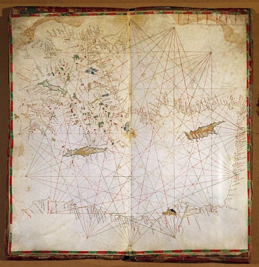 Map of the Eastern Mediterranean de Grazioso Benincasa