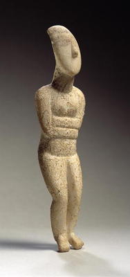 Cycladic figure, Early Spedos, c.2700 BC (marble) (see also 257632) de Greek
