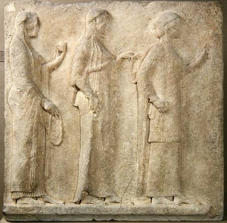 The Three Graces, relief from the Passage of the Theores, from Thasos de Greek