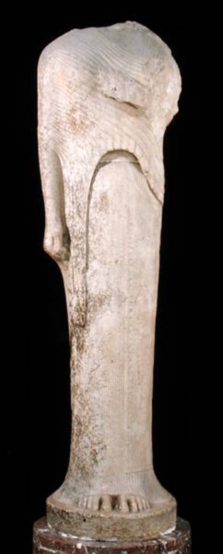 Kore figure dedicated by Cheramyes to Hera, from the Sanctuary of Hera, Samos de Greek
