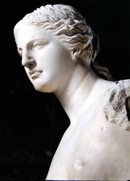 Venus de Milo, detail of the head, Hellenistic period de Greek