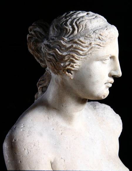Venus de Milo, detail of the head, Hellenistic period de Greek