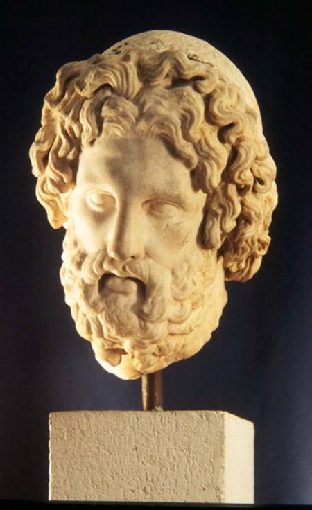 Colossal head of Asklepios de Greek School