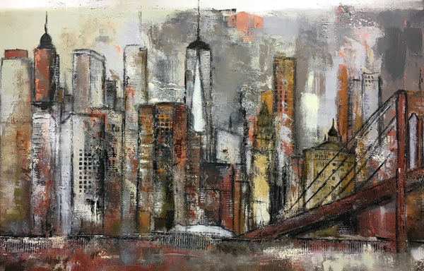 New York Manhattan mit Brooklyn Bridge de Karin Greife