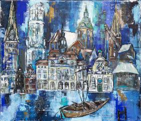 Barco y la ciudad de Lüneburg