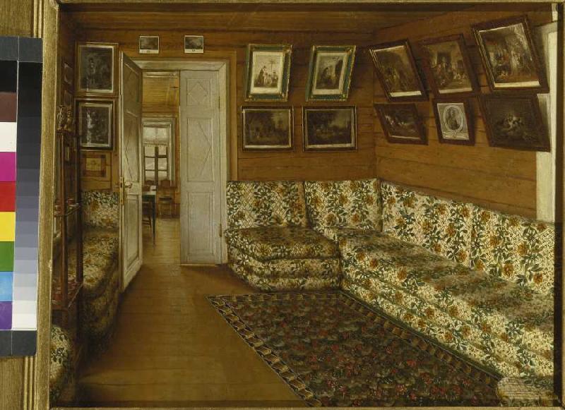 Divan room in a Russian country cottage. de Grigorij Wassiljewitsch Soroka