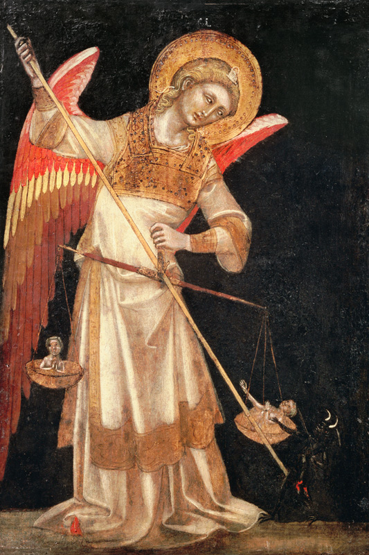 Der Erzengel Michael mit der Seelenwaage. de Guariento d` Arpo