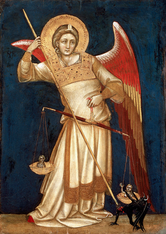 Guariento / Angel of Justice with scales de Guariento d` Arpo
