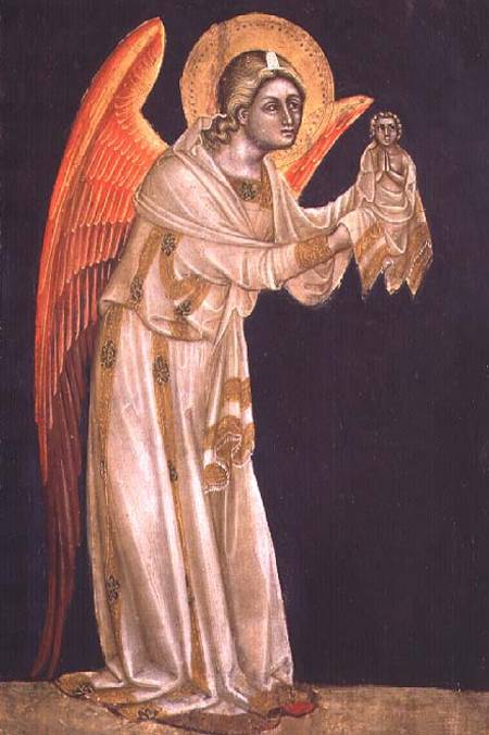 Angel (tempera on panel) de Guariento d` Arpo