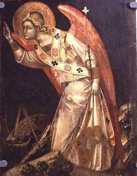 The Archangel Gabriel (tempera on panel) de Guariento d` Arpo