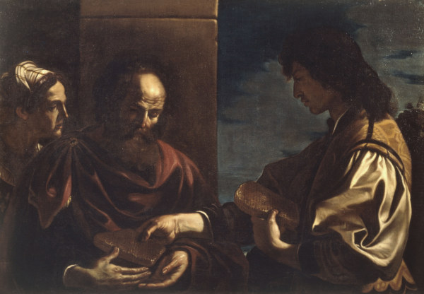 Guercino / Samson brings honey de Guercino (eigentl. Giovanni Francesco Barbieri)