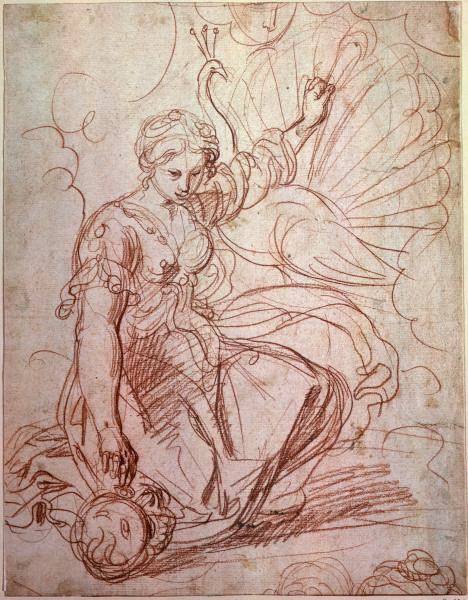 Guercino/ Juno schmückt die Pfaue/ 17.Jh de Guercino (eigentl. Giovanni Francesco Barbieri)