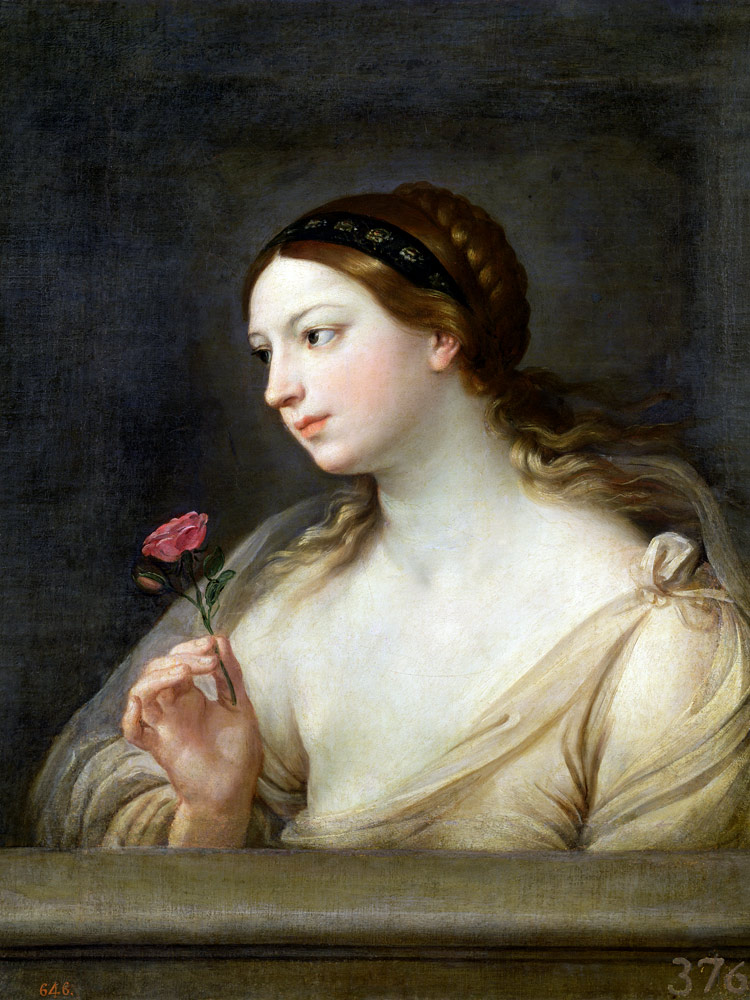 Girl with a Rose de Guido Reni