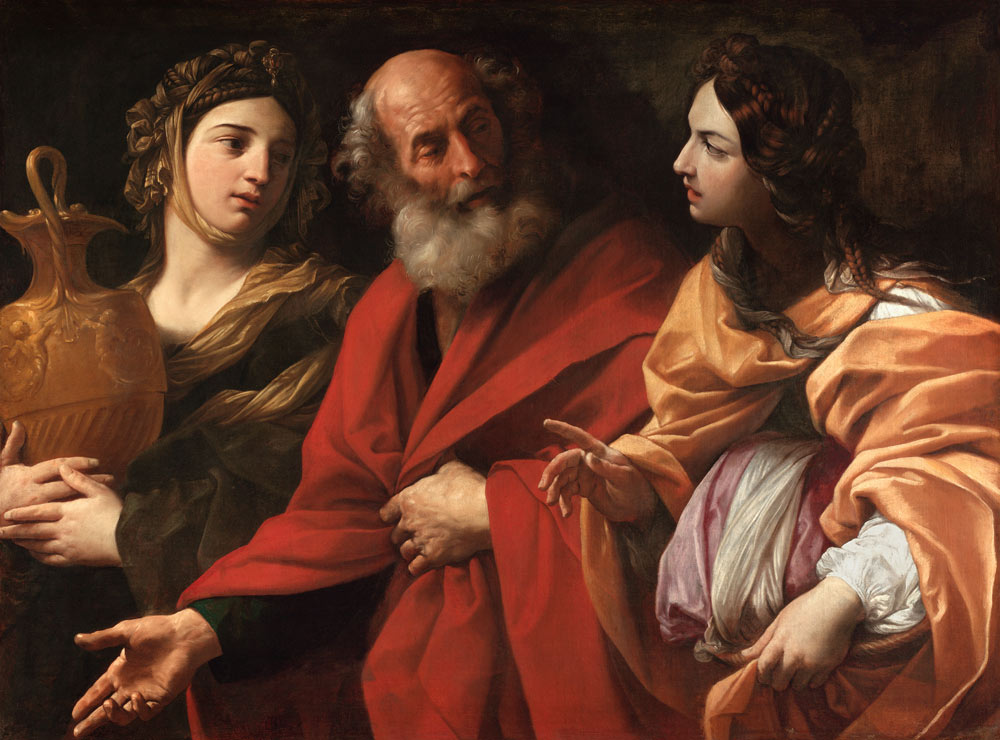 Lot and his Daughters leaving Sodom de Guido Reni