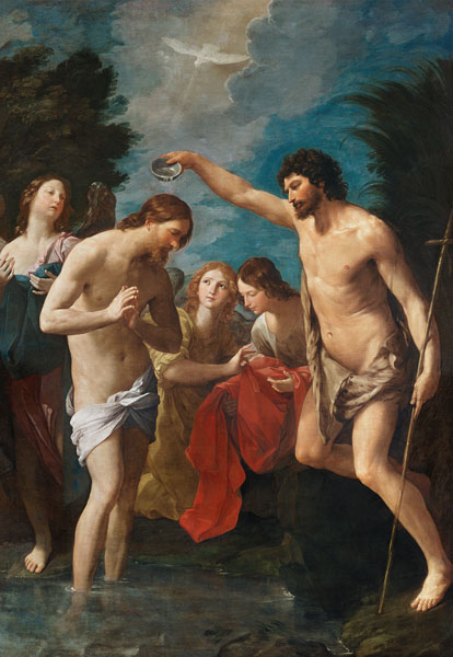 The baptism Christi de Guido Reni