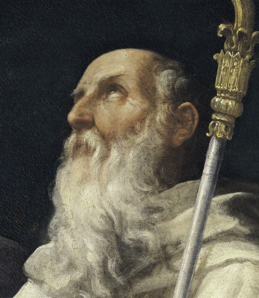Reni / Head of St.Romuald / c.1595 de Guido Reni
