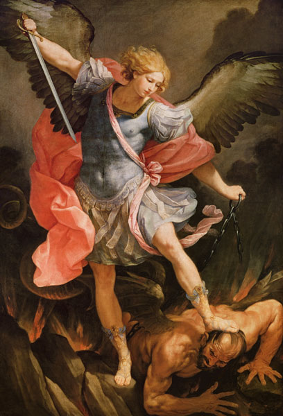 The Archangel Michael defeating Satan de Guido Reni