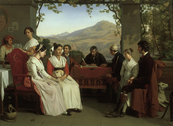 G.Bodinier, Ehevertrag in Neapel, 1831 de Guillaume Bodinier