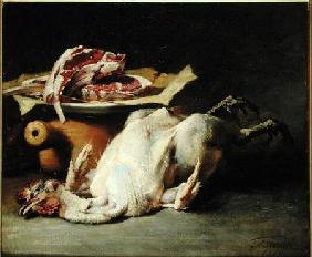 Still Life of a Chicken and Cutlets