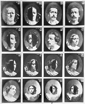 Physiognomical studies, from 22 to 28, from ''Mecanisme de la Physionomie humaine ou analyse electro