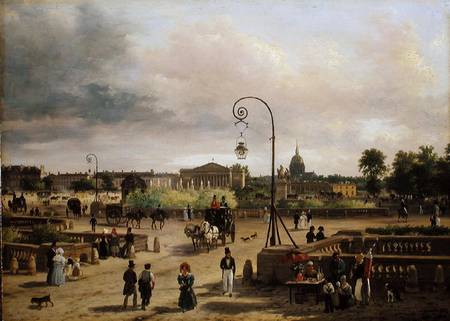 La Place de la Concorde in 1829 de Guiseppe Canella