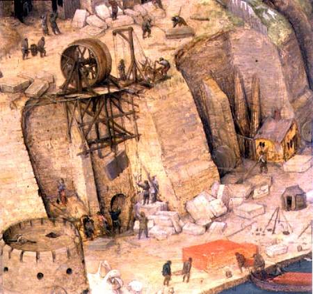 The Tower of Babel, detail of the construction works de Giuseppe Pellizza da Volpedo