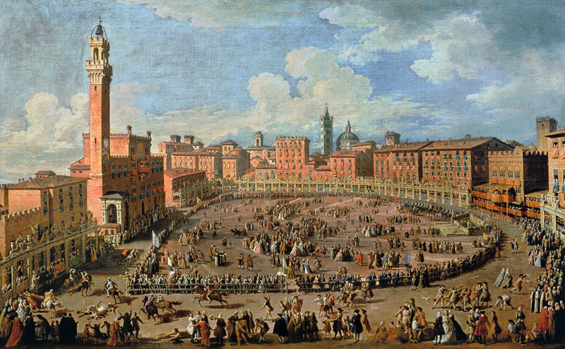 The Palio, Piazza del Campo, Siena de Guiseppe Zocchi