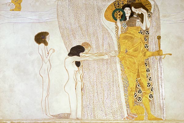 Friso de Beethoven: El deseo de la suerte de Gustav Klimt
