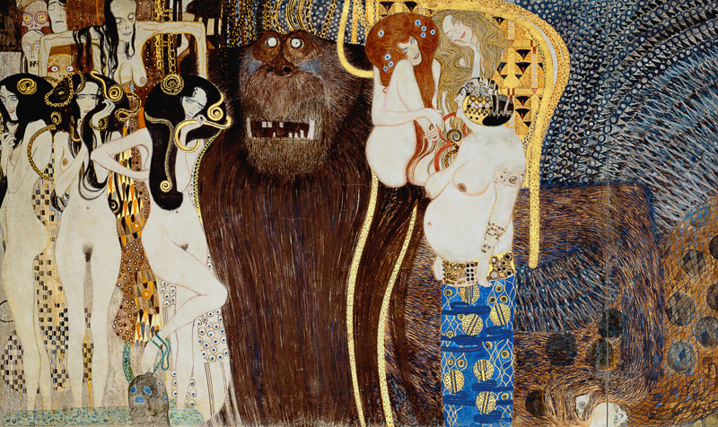 Beethovenfries, "Die feindlichen Gewalten" de Gustav Klimt